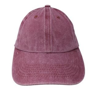 Meinicy Slideback Hat Red One Size Adjustable Vented Holes 6 Panel Blank